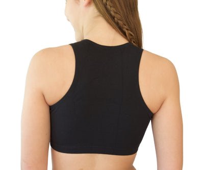 Outplay Tux Crest sports bra tomboy top back view