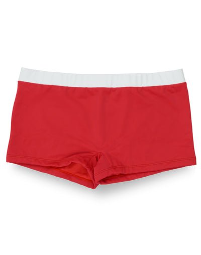 Outplay red gender neutral swimwear Tomboier swim shorts