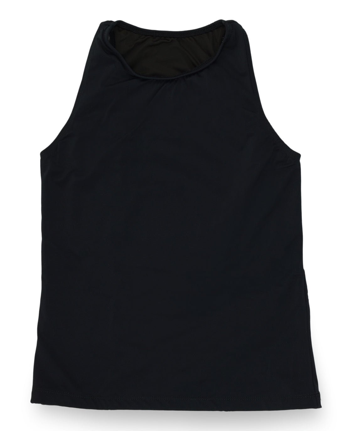 Outplay-full coverage swim top Flatsea-black-front view