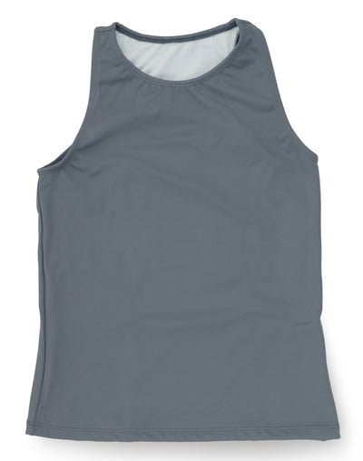 Outplay- full coverage Flatsea-gray-front view swim top