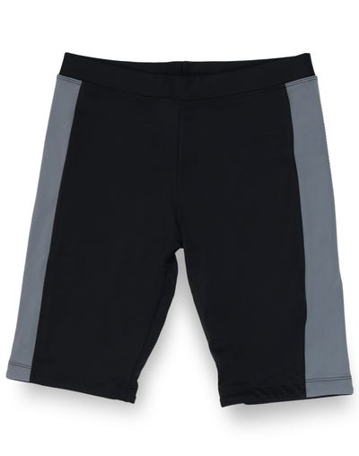 Outplay-medina-black-gray-gender neutral swim jammer shorts front