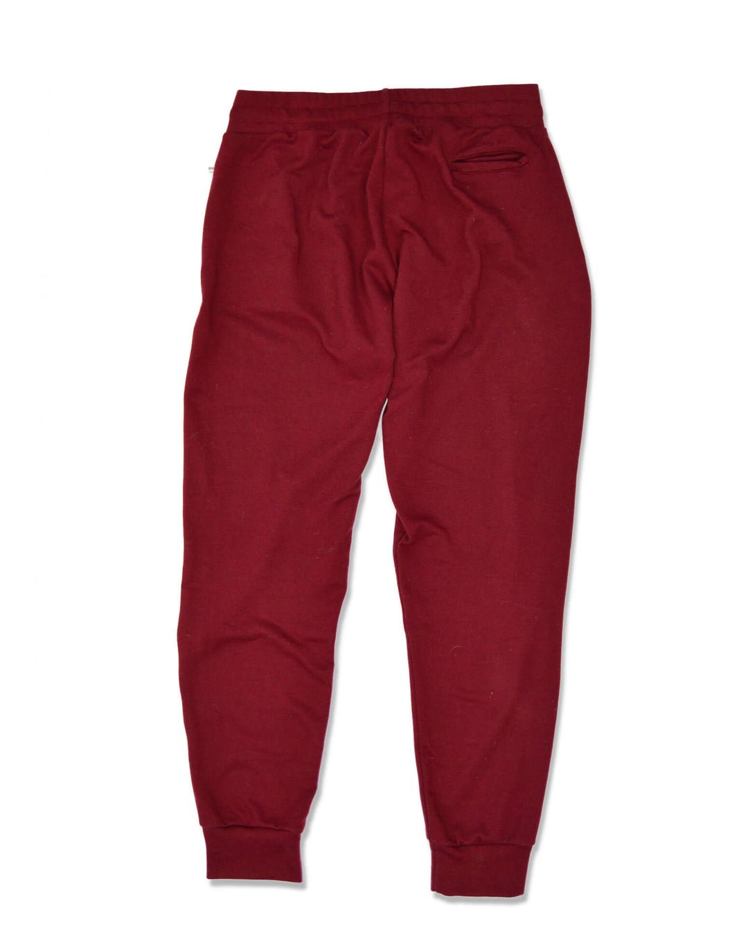 Outplay_ Mifes_burgundy branded gender neutral jogger pants back view